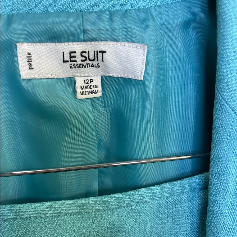 Le Suit Aqua Blazer and Dress Set - Picture 4 of 4